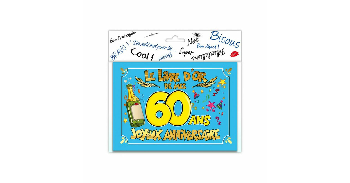 Livre d'or anniversaire 60 ans - Albums et livres d'or - Netbootic.com